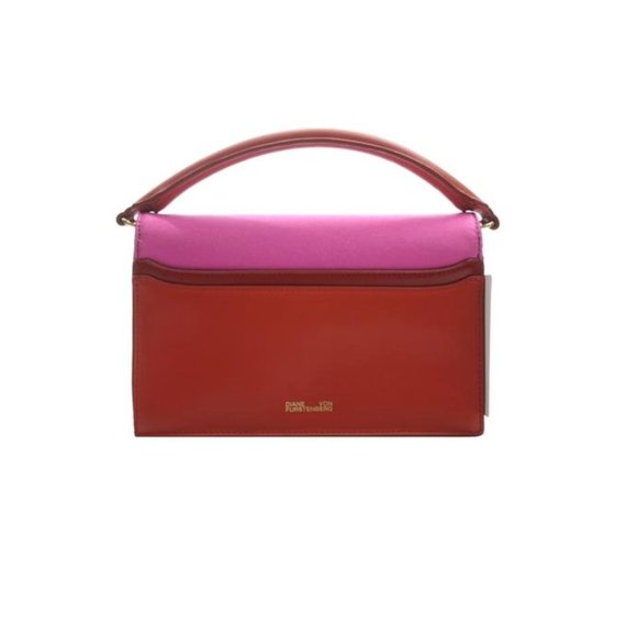 Diane Von Furstenberg Handbags - DIANE VON FURSTENBERG SILK & LEATHER BAG NWT